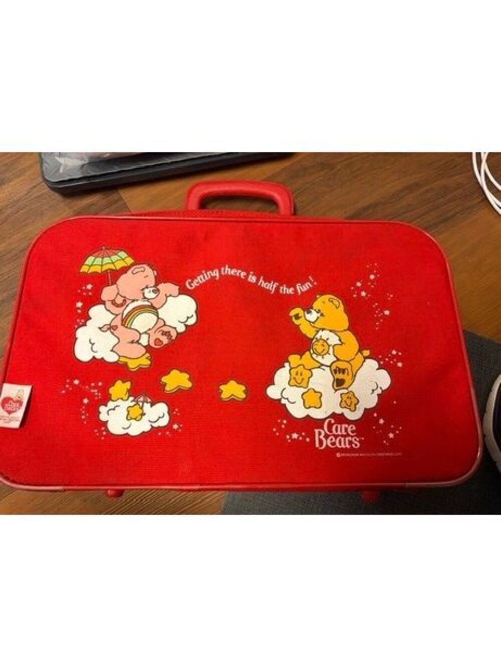 Vintage 1987 Care Bears Red Carrying Case with Handle